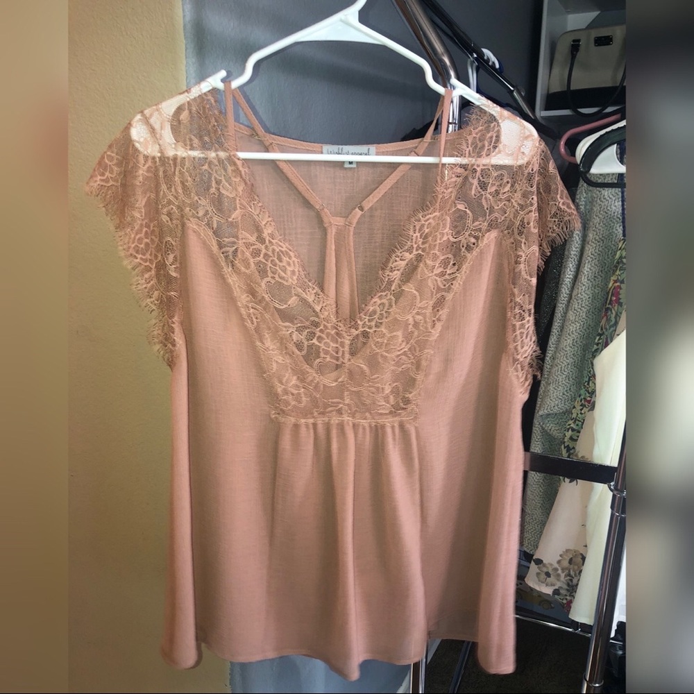 Tan dress top